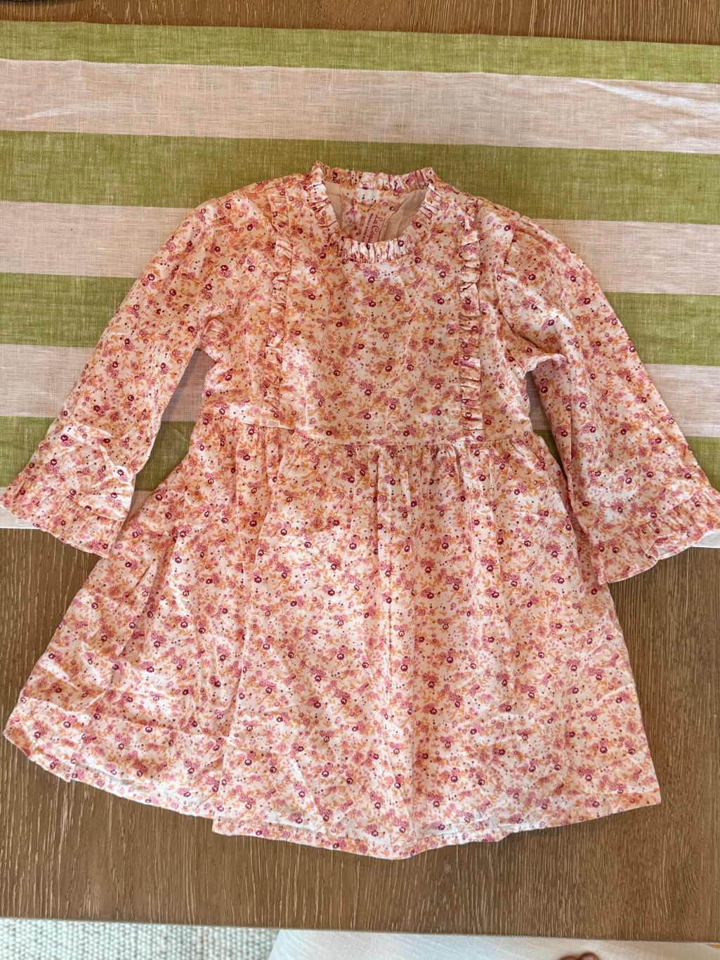 La Coqueta Floral Ruffled Hem Tie Dress